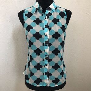 Banana Republic Sheer Sleeveless Top